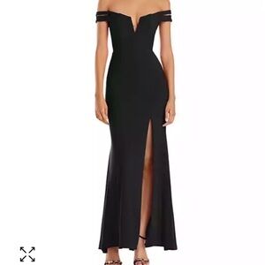 AQUA Double Strap Gown